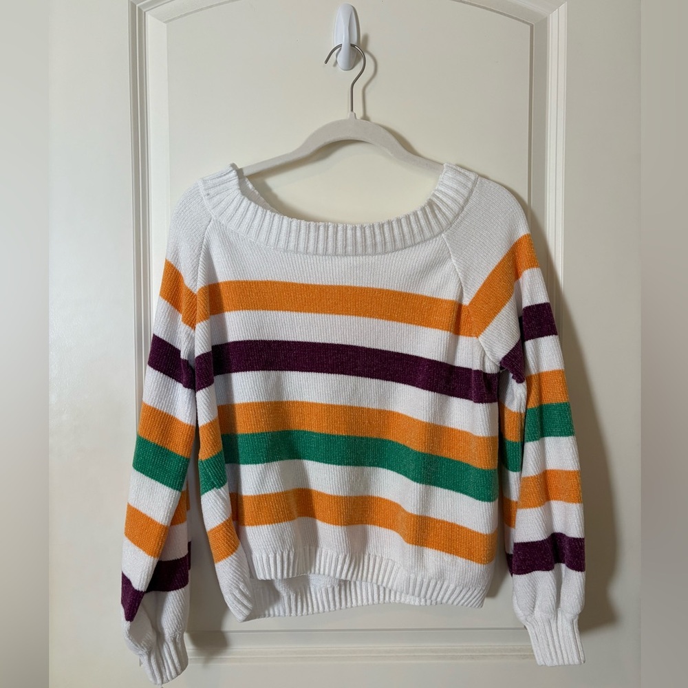 Striped Mardi Gras Sweater